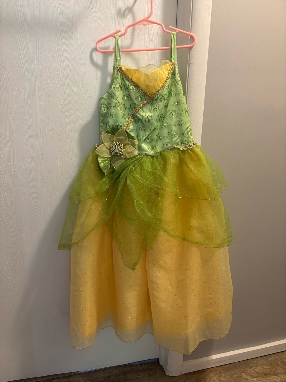 Disney Green and Yellow Fairy Princess Costume Dress